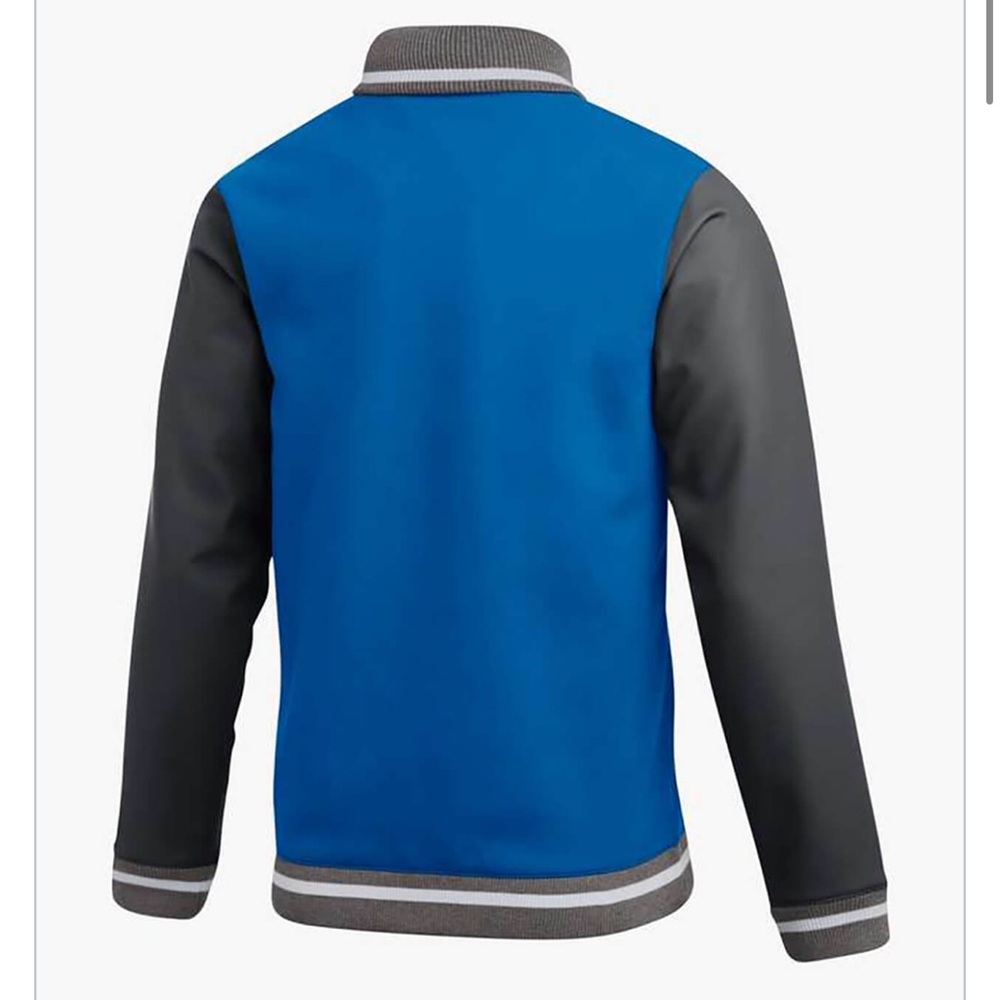NWT NIKE MENS TEAM ROYAL LETTERMAN JACKET POCKETS BUTTONS XL BLUE GRAY WHITE - Picture 2 of 2